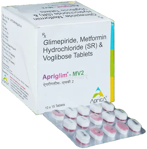 apriglim mv 2mg tablet 10's